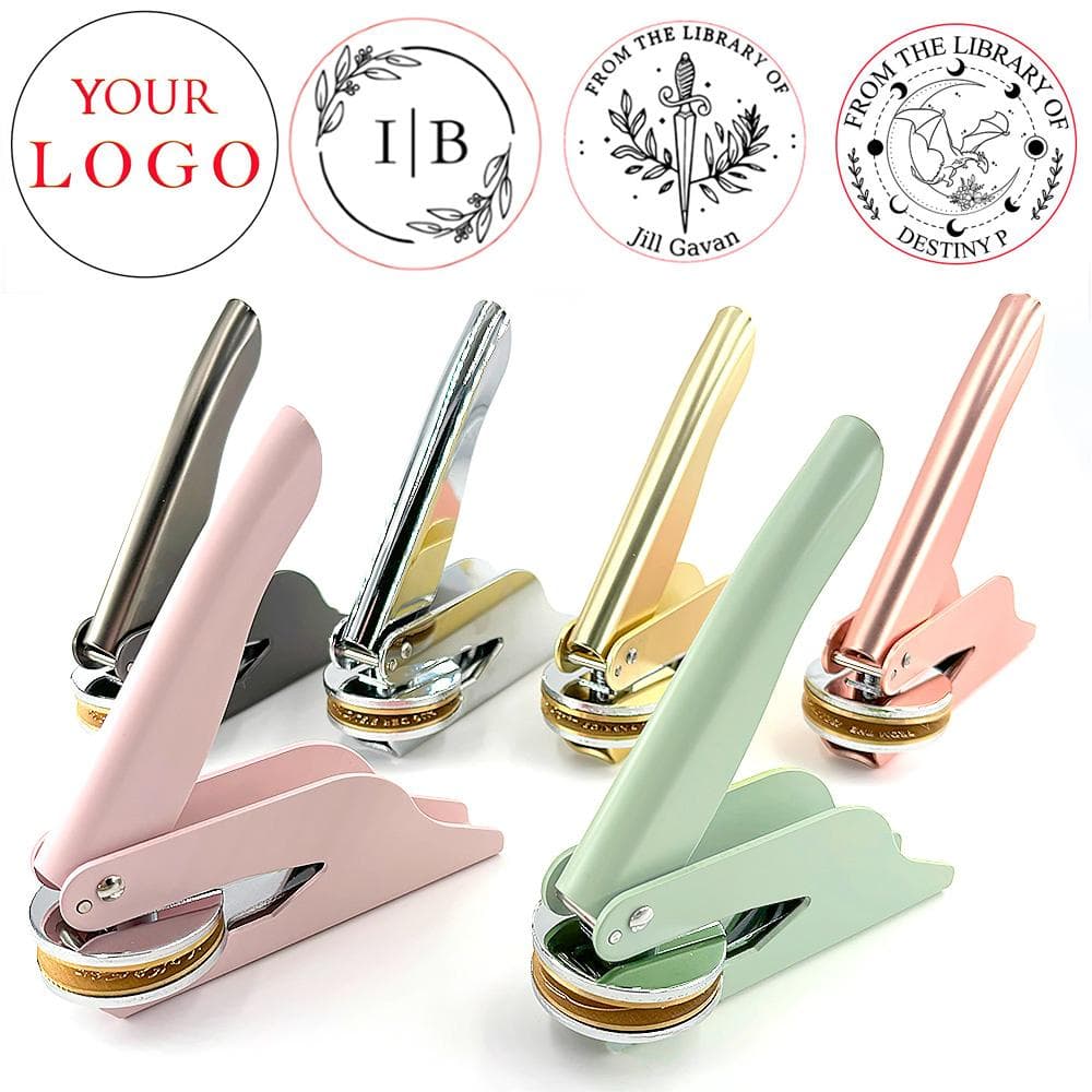 Prege Stempel LOGO Tilpasset Bryllup Bibliotek Bok Private Segl Tilpasning Konvolutt Selskap Invitasjon Prege Stempler DIY
