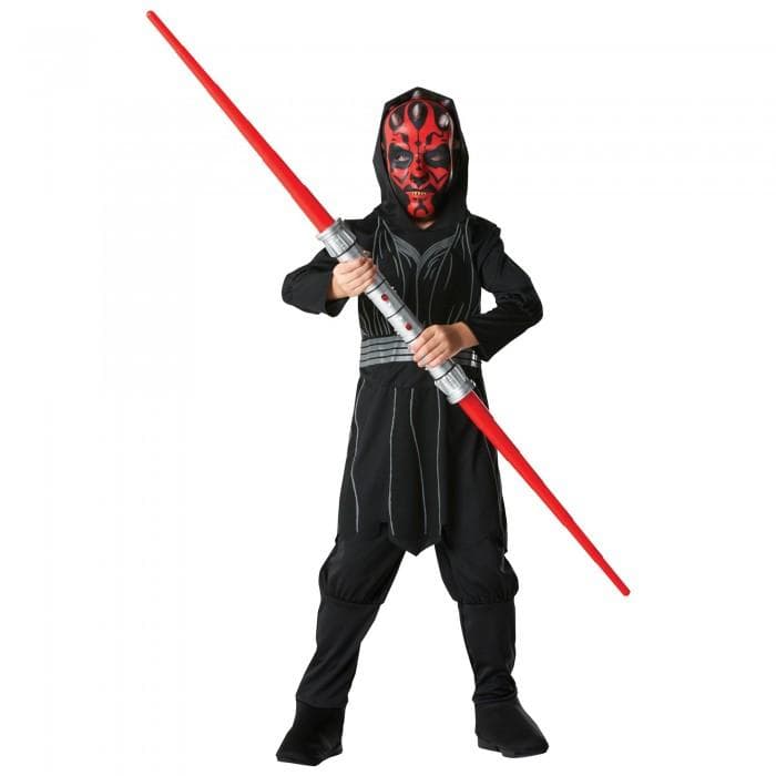 Star Wars Boys Darth Maul-kostyme cm Svart/Rød