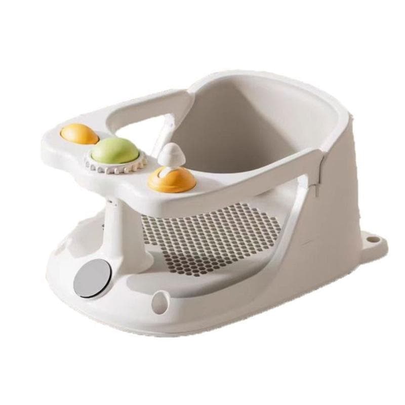 Sikker badesete for spedbarn med sklisikker base for babyer 6+ måneder Støttende badekarstol for baby med dreneringshull cm