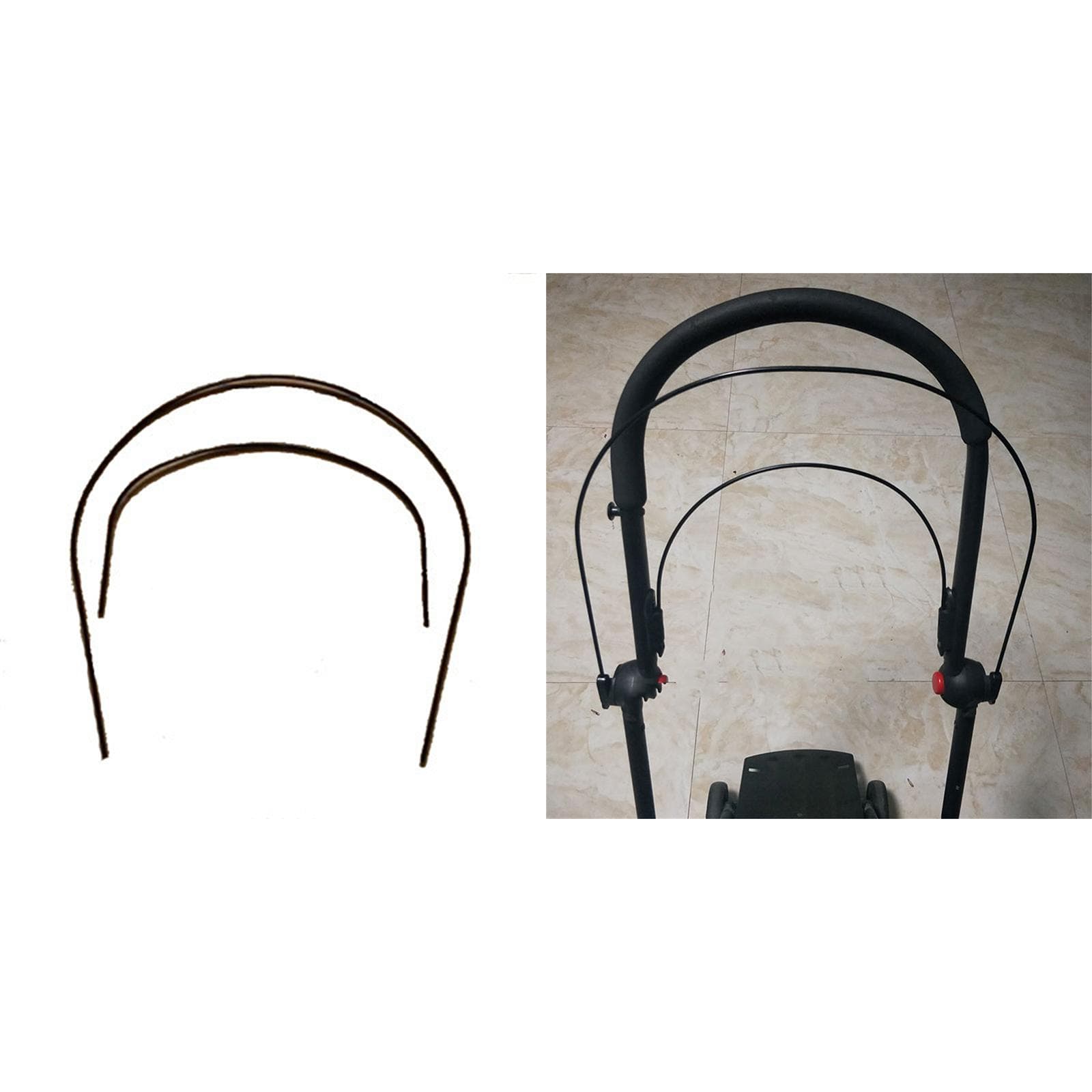 2 stk/sett Metallstøtteramme for Babyzen Yoyo Yoya Babytime Vovo Barnevogner Jern Spedbarnsvogn Toppdeksel Brakett Stativ cm