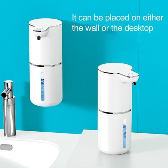 Automatisk induksjonssåpedispenser USB oppladbar 350 ml kapasitet berøringsfri elektrisk såpedispenser Hvit