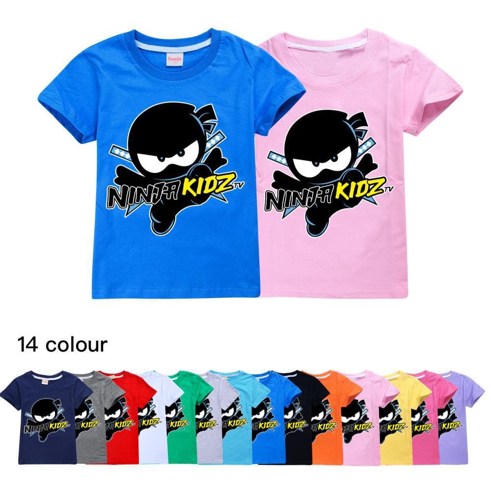 2025 MINISO NINJA KIDZ 3D T-skjorte Casual Sommer Korte T-skjorter Barn Tegneserie Grafisk T-skjorte Gutteklær Harajuku Anime T-skjorte 4-16 Šr cm