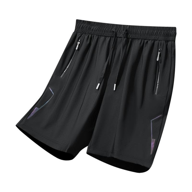 Stor Størrelse L-8XL Herre Høy Stretch Ice Silk Shorts, Sport Fem Kvart Bukser, Sommer Tynne Strandbukser cm