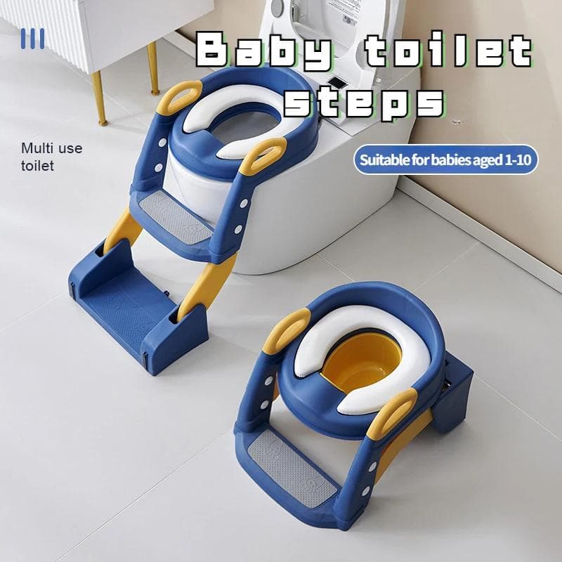 Nytt trappet barnetoalett sammenleggbar fotkrakk multifunksjonell toalett gutt jente baby toalett trening pottestige for barn