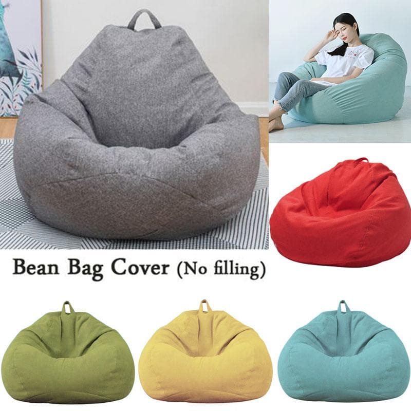 Mote Lazy Sofa Bean Bag Cover Stoler For Voksne Barn(Ingen fylling) Solseng Sofatrekk Sete Bønnepose Stue Beanbags Innendørs 1PC Uten fyllstoff