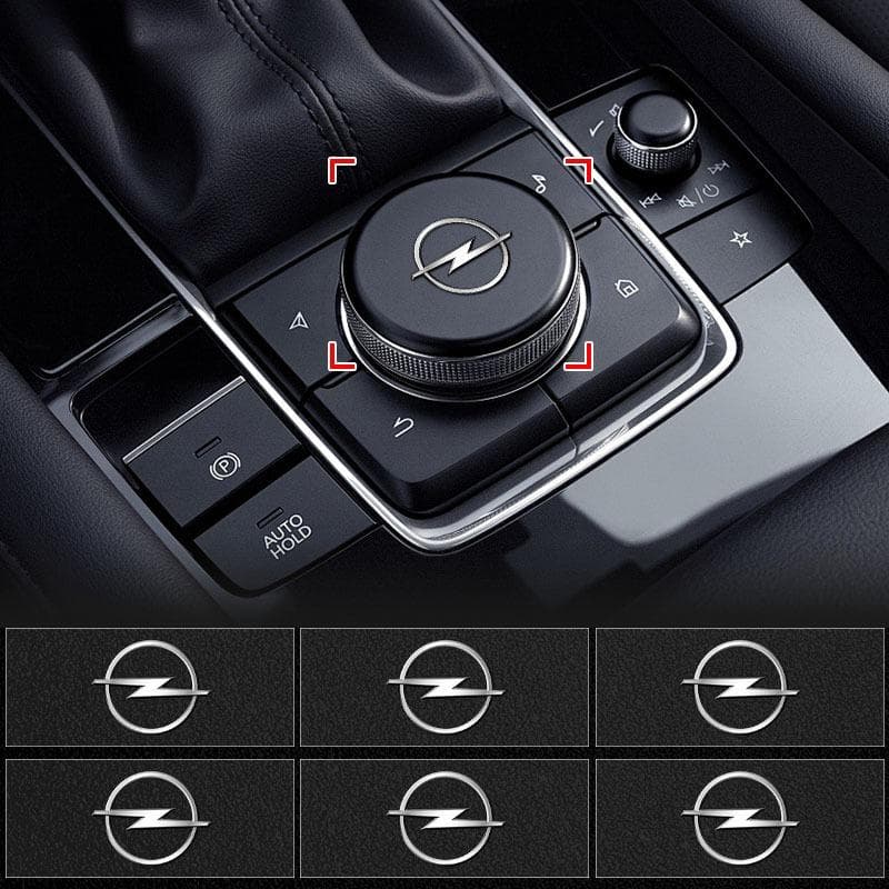 2/5/10 stk Bil Logo Klistremerke Sentralkontroll Dekaler Biltilbehør For Opel Astra H G J Insignia Mokka Zafira Corsa Vectra C D Antara