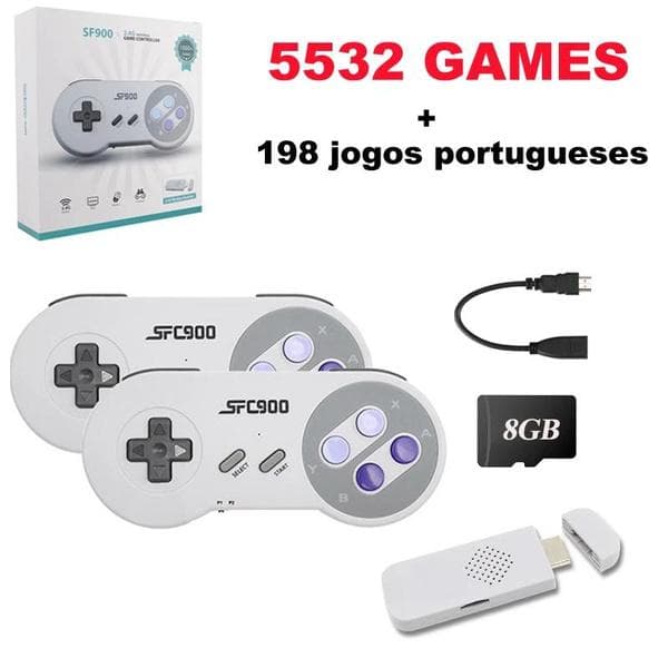 Videospillkonsoll for Super Nintendo SNES NES Innebygd 1500 spill HDMI-kompatibel Game Stick TV Game Player trådløs kontroller