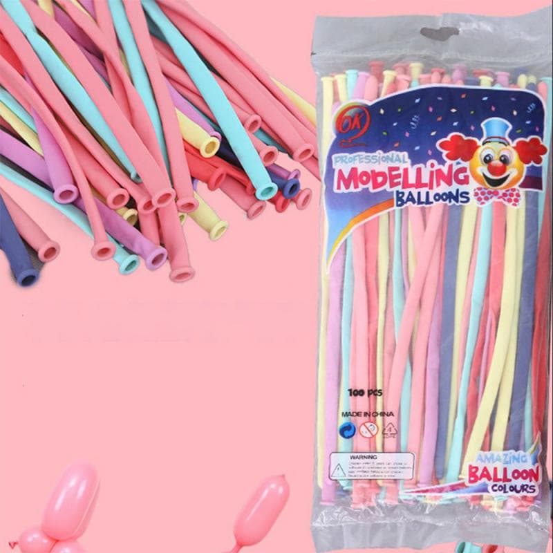 500 stk Fortykket Lang Stripe Ballong Lateksballonger Form Barnas Bursdagsfest Bryllupsdekorasjoner cm