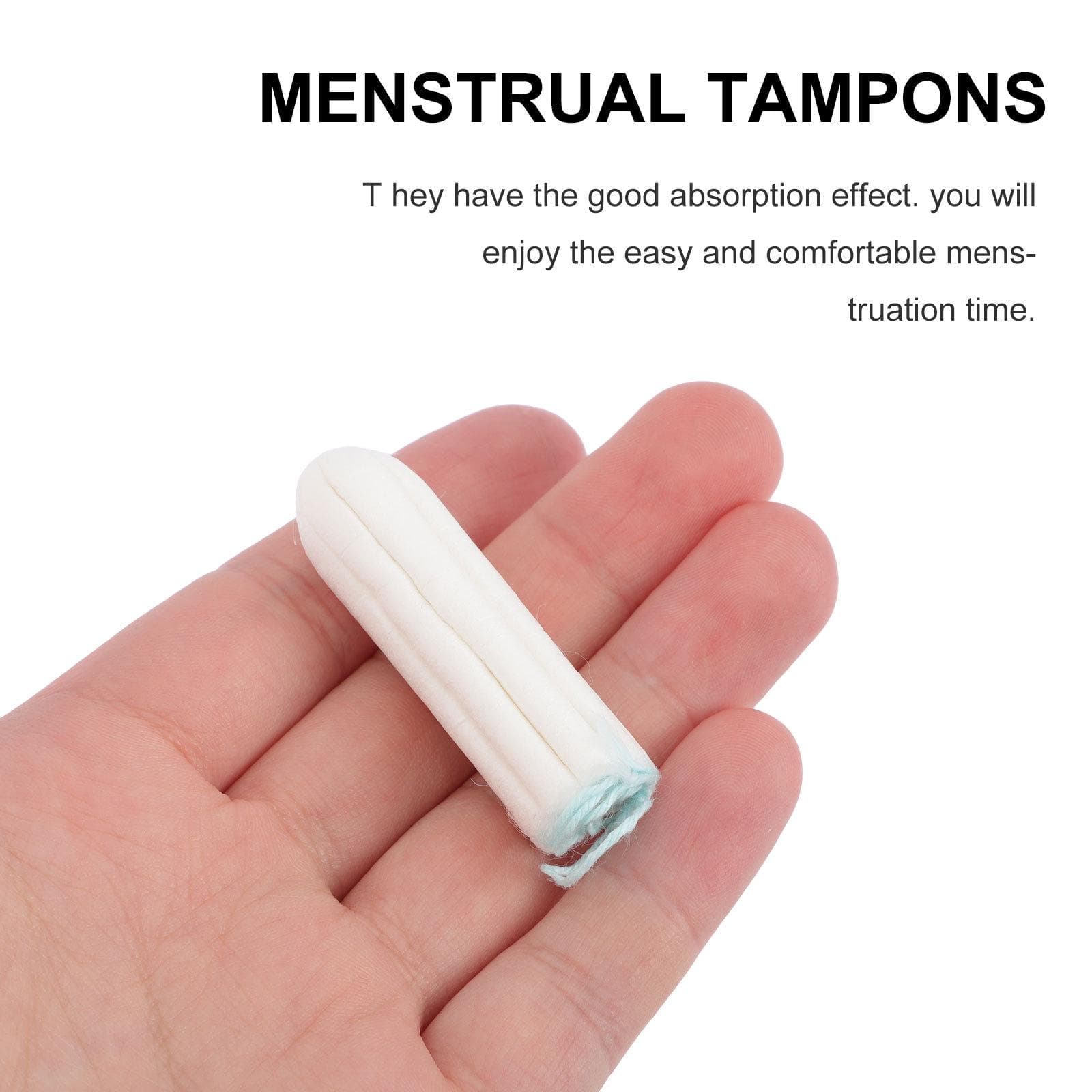50 stk hygienisk tampong bomull fingerpush- pustende reise lettvekts kvinners menstruasjonsartikler helsepleie Oransje