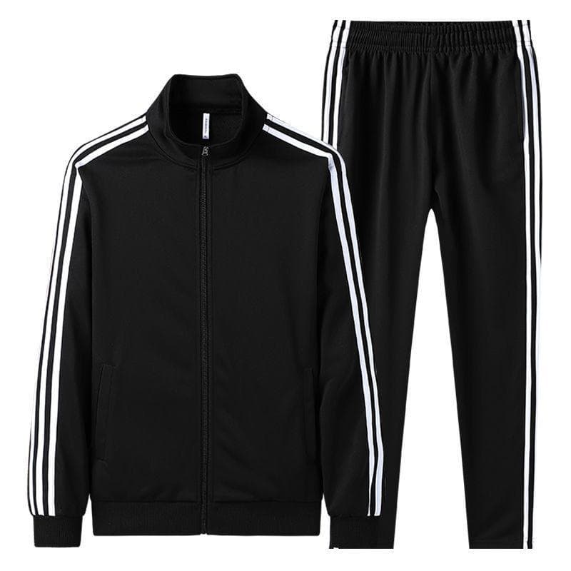 Vår- og høst casual sportsklærsett, herre cardigan genser med ståkrage cm Hvit