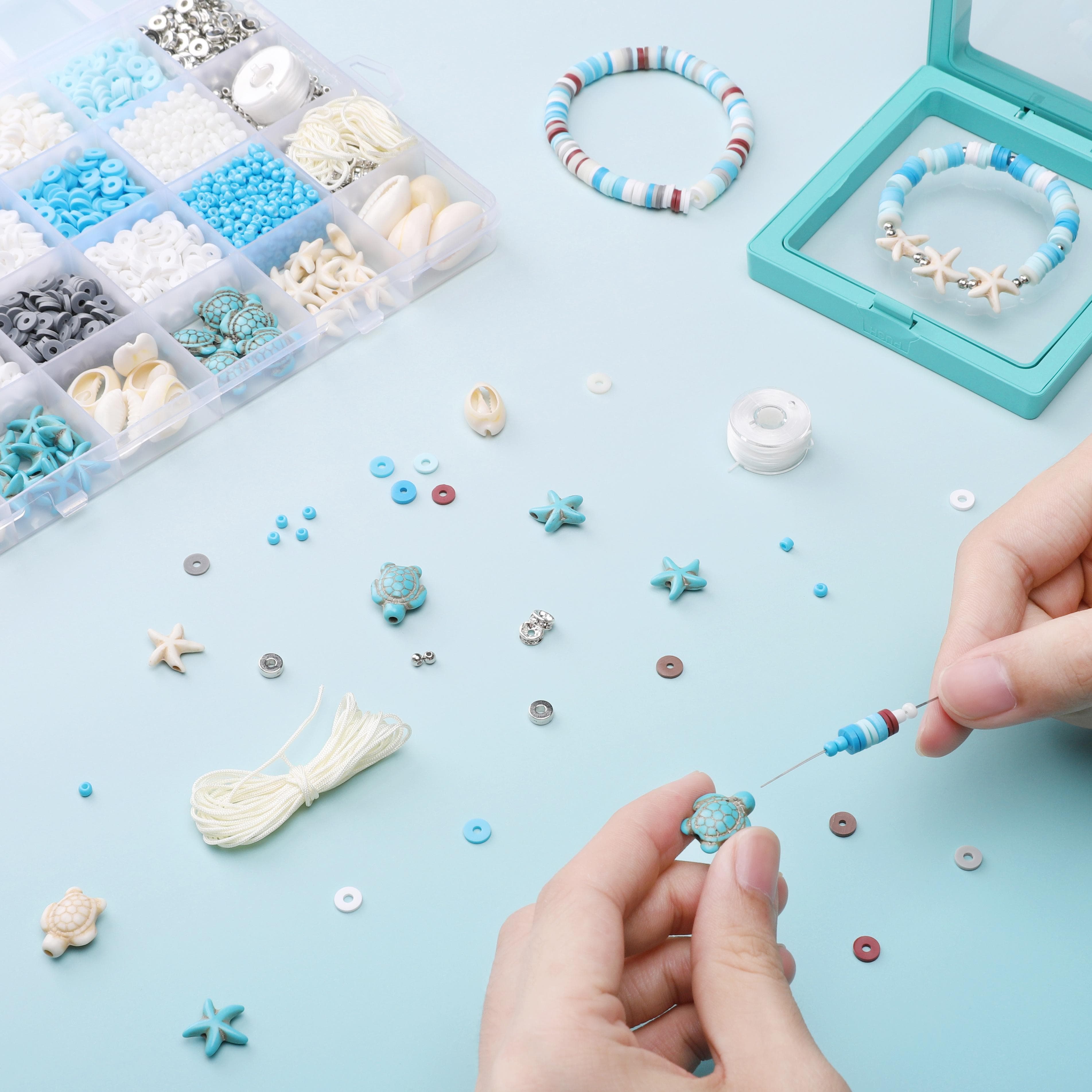 Leireperler Hav Sandstrand DIY Smykkesett for DIY Håndverksrekvisita