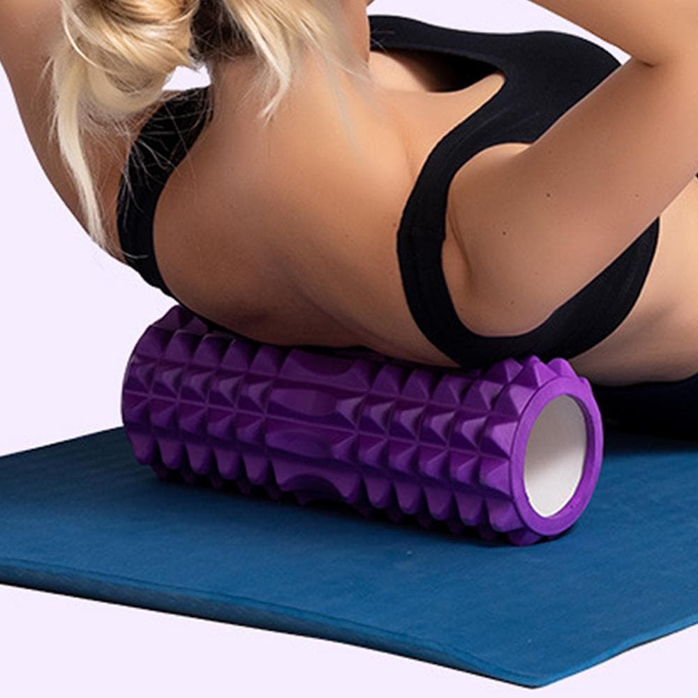 30 cm Yoga kolonne Gym Fitness Foam Roller Trening Ryggmassasje Roller Yoga Roller Hjemmetreningsutstyr Lilla