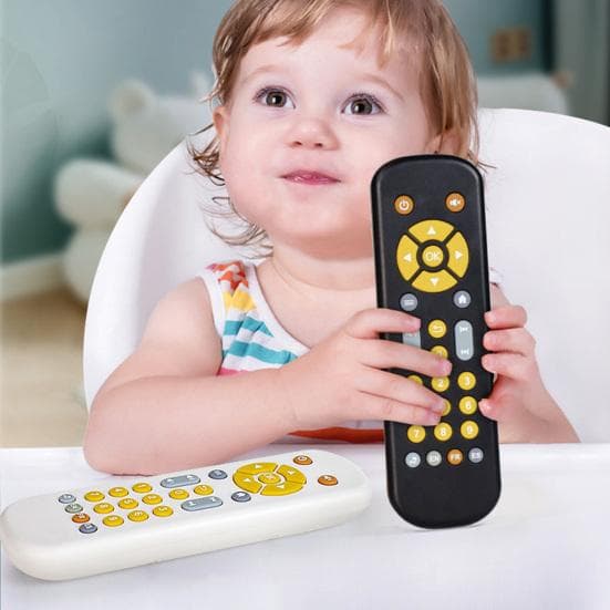 Baby teething leke myk knapp TV-fjernkontroll matkvalitet silikon biter Tygge leke fleksibel berolige leke for spedbarn tenner sliping baby shower Sva