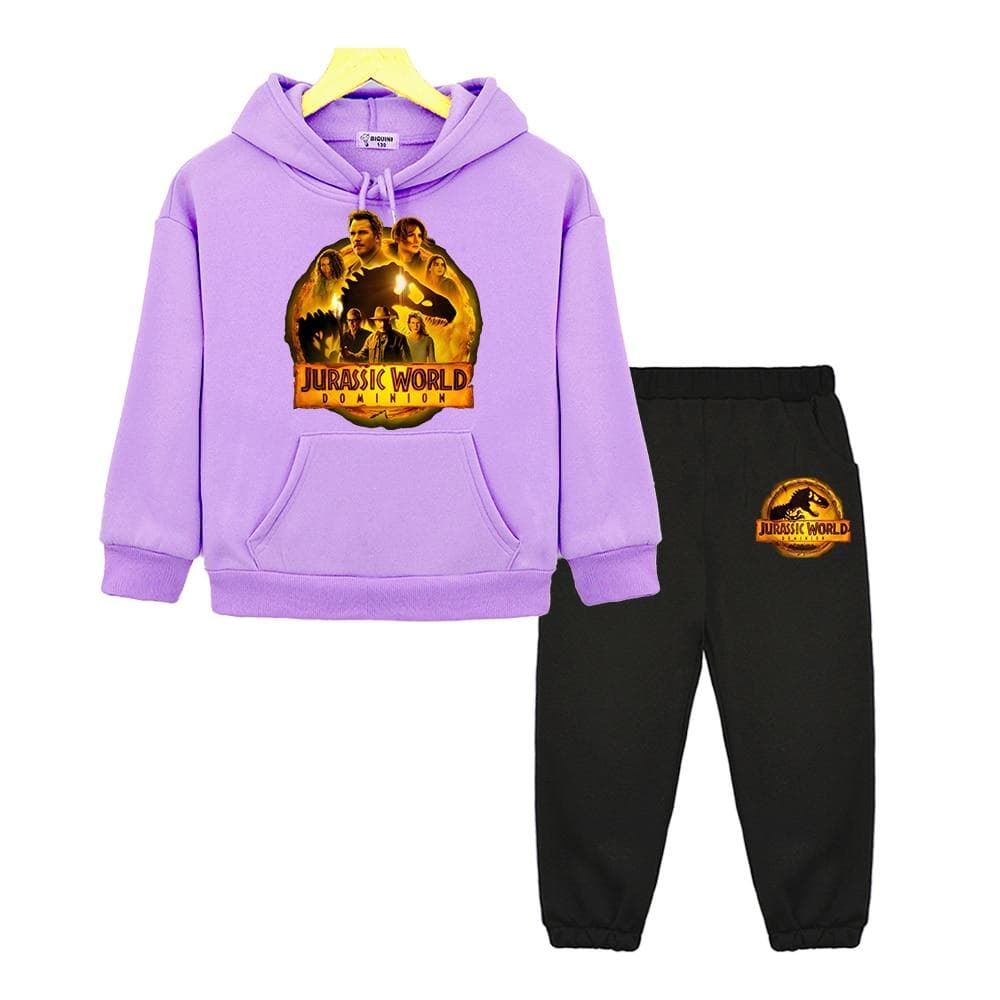 Dinosaur hettegensersett barnebutikk klær Høst Fleece Pullover y2k Jurassic World Dominio Genserjakke hettegenser gutter jenter cm