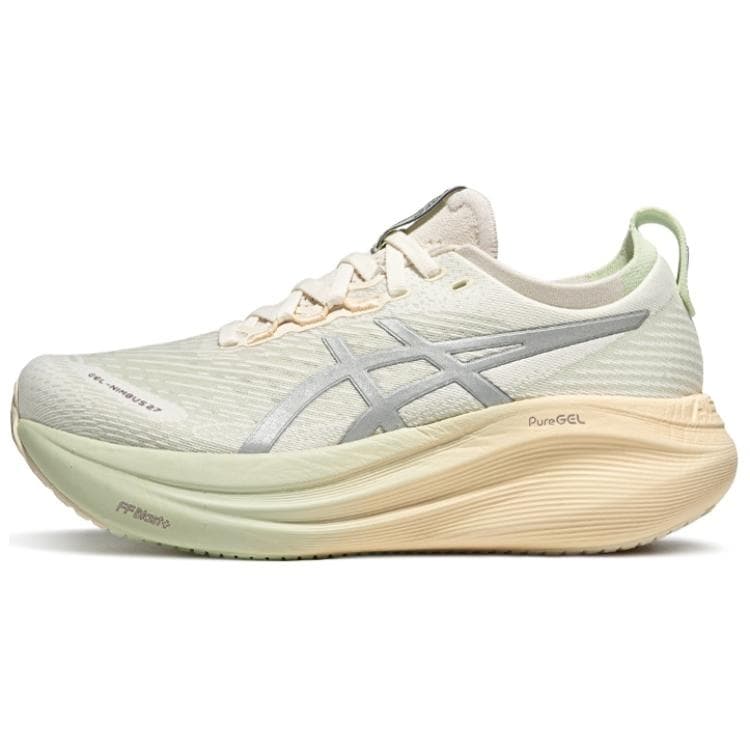 ASICS GEL NIMBUS 27 Slitesterke Pustende Lave Løpesko for Langdistanse Dame Hvit Sneakers 1012B874-100 cm melkehvit farge