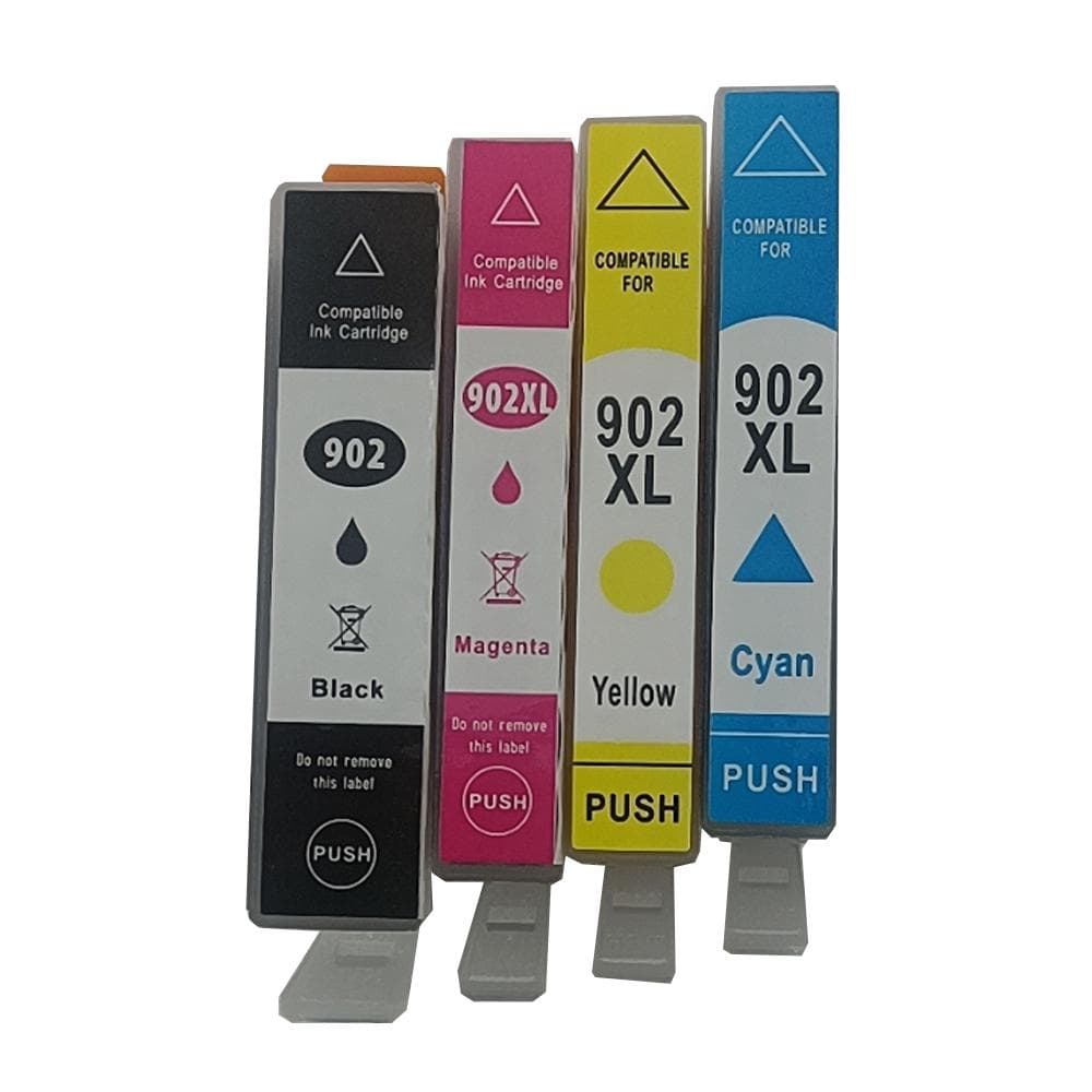4 stk 902 Xl blekkpatroner for HP Officejet Pro 6960 6968 6970 6975 6978 skriver