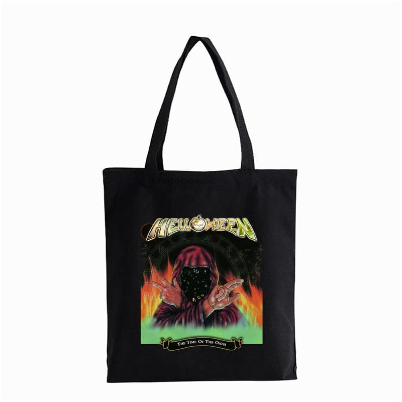 HELLOWEEN KEEPER OF THE SEVEN KEYS PART II HEAVY METAL KISKE NY Shopper bag Mote Øko Gjenbrukbare Håndvesker lerretsveske