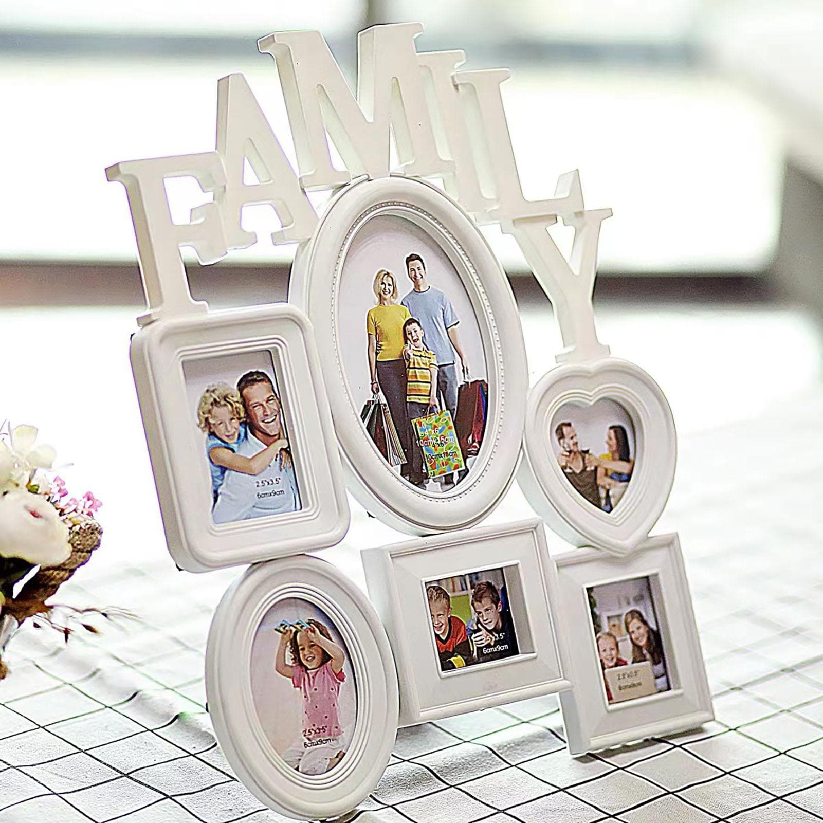 30*37cm Familie Fotorammer Veggoppheng Enkel Montering Moderne Minimalistisk Ramme for Foto Bildevisning Bruk Svart