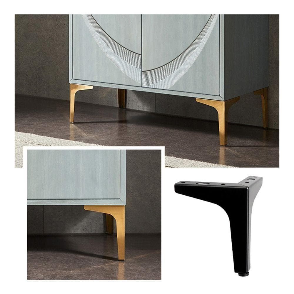 Skapbein Metall Møbelbein, Moderne Metall Trekantede Møbelben DIY Erstatning for Skap Skap Sofa Sofa Stol
