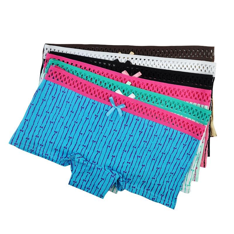 Kvinner Boxershorts Bomullsundertøy Boyshorts med lav midje Truser Dame Truser Undertøy 6 stk. cm