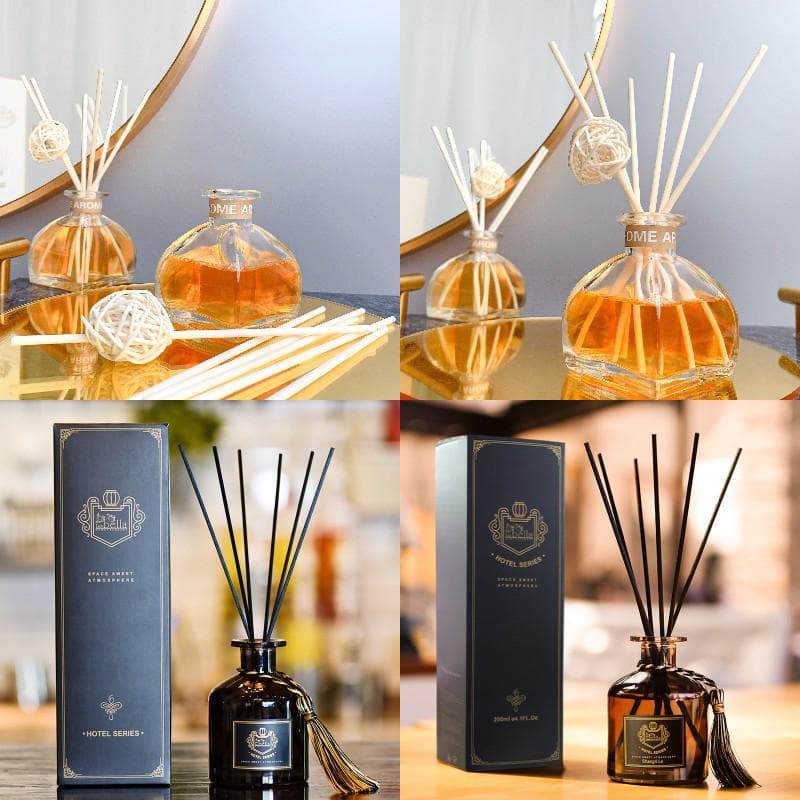 Aromaterapi Eterisk Olje Rattan Diffuser med Duskeldesign for Hjem og Soverom