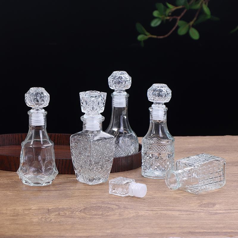 1 stk 100/150 ml gjennomsiktig glasskopp whiskykaraffel fest barutstyr whiskyglassflaske for likør skotsk bourbon barutstyr