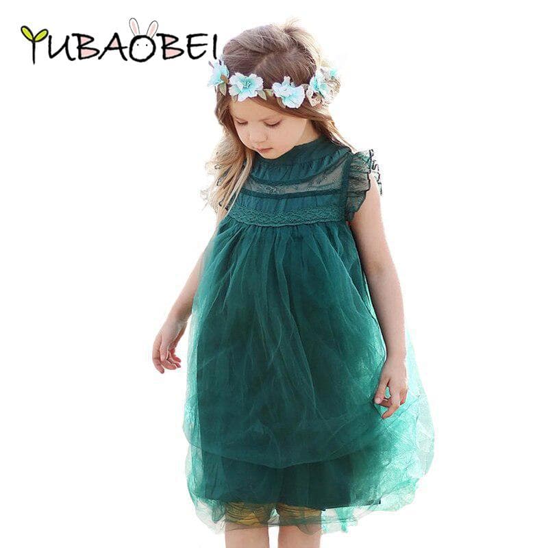Prinsesse Jenter Fest Blonde Tyllkjole Vintage Småbarn Barn Sommerkjole Barneklær 2-7 år Xmas Baby Jenter Vestkjoler cm Rød