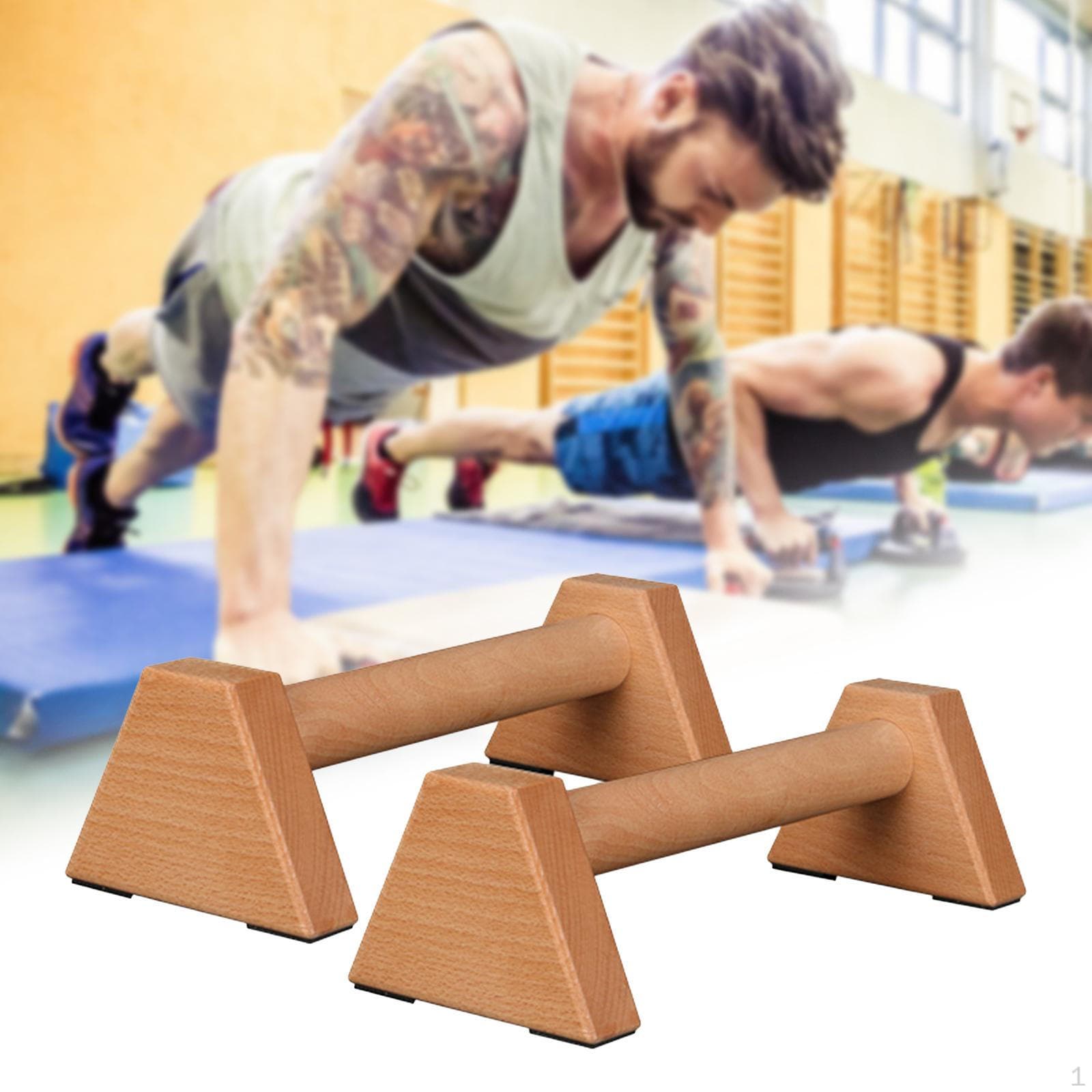 2x treparalletter Grip håndstandsstenger Stabil bærbar pushup parallell for trening