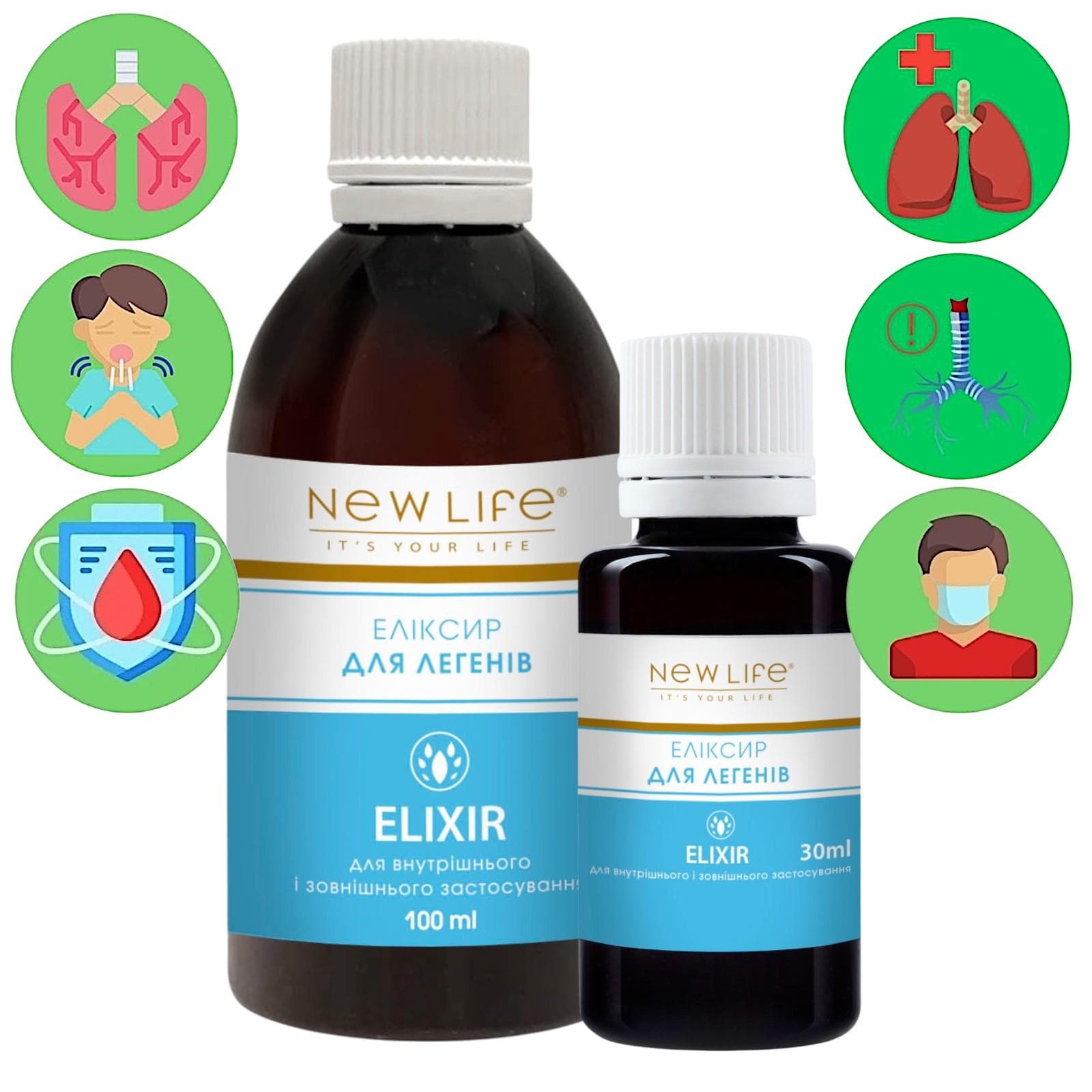 Elixir for Lungs New Life 30 ml Kosttilskudd