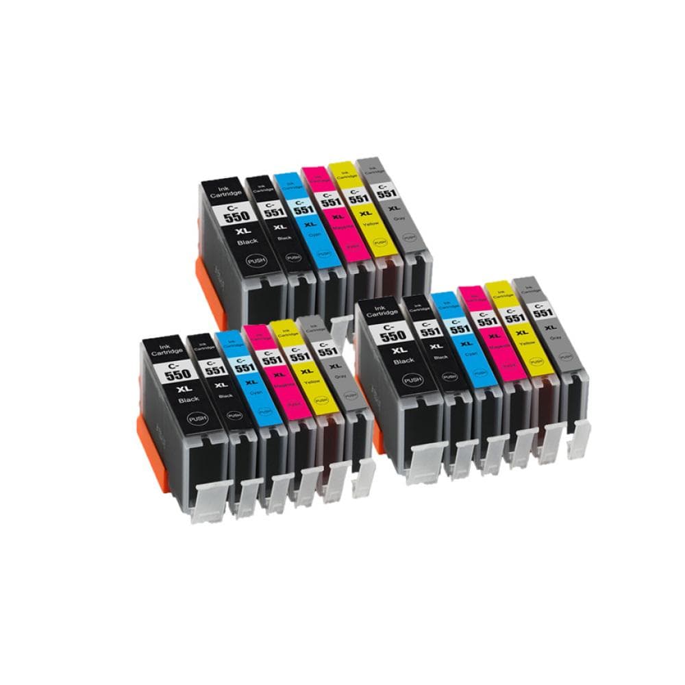 PGI-550 550 CLI-551 BK CMY GY-kompatibel blekkpatron For Canon PIXMA MG6350 MG7150 IP8750-skriver
