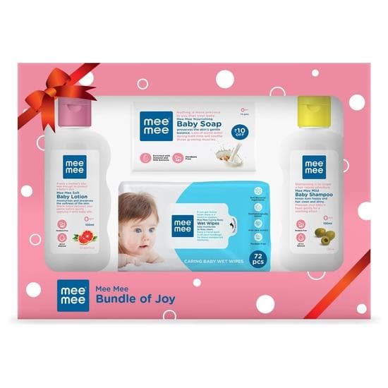 Mee Mee Baby Gledespakke Gaveeske (Gavesett med 4)