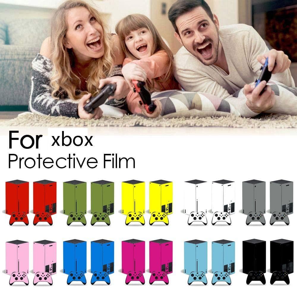 2-i-1 Fullt sett Klistremerke for Xbox Series X Konsoll Hud Dekal Deksel Beskyttelsesfilm Kompatibel med for XSX Dekorasjon