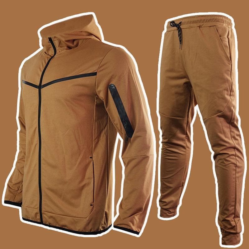 Treningsdress for menn Uformelle hettegensere sett herre jakker+bukser todelt sett hip hop streetwear sportsdrakt patchwork mote manneklær cm