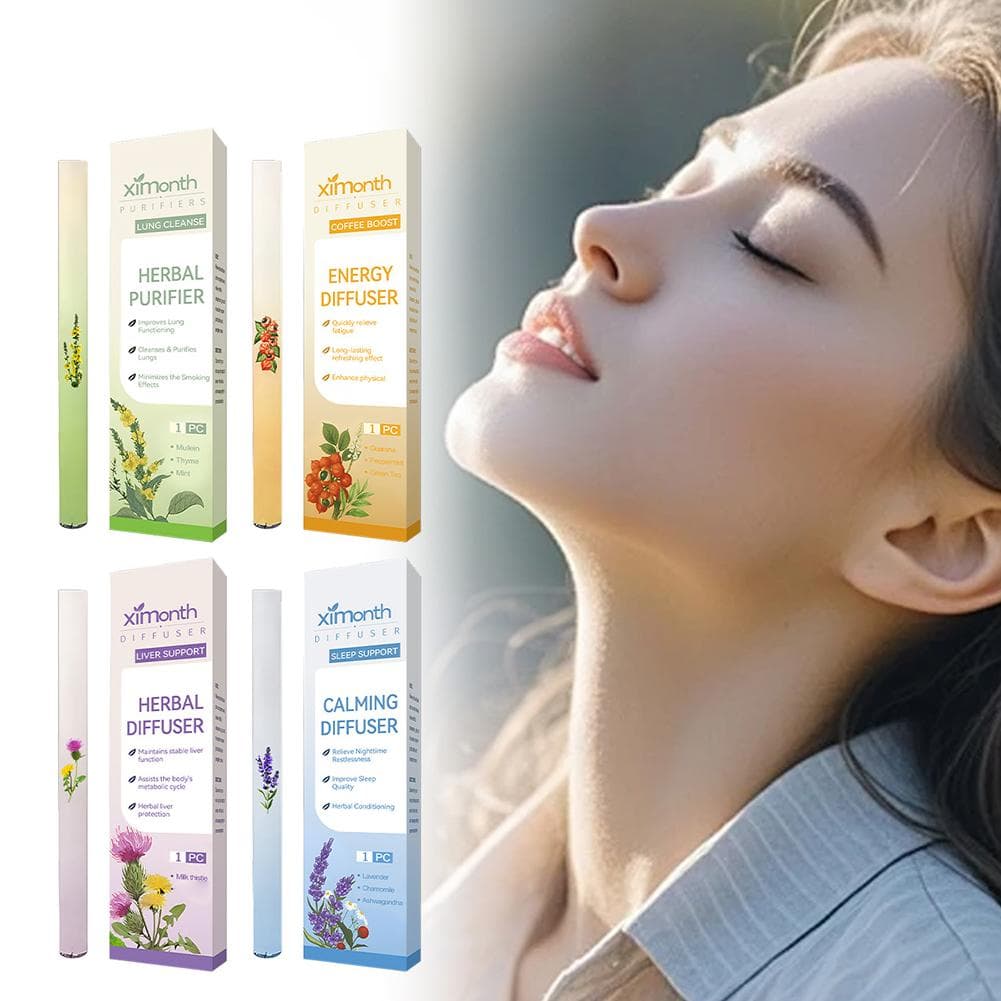 Urte diffuser med kongslys/timian/mynter Guarana/grønn te Naturlig energiboost Støtte for klar pust for alle aldre
