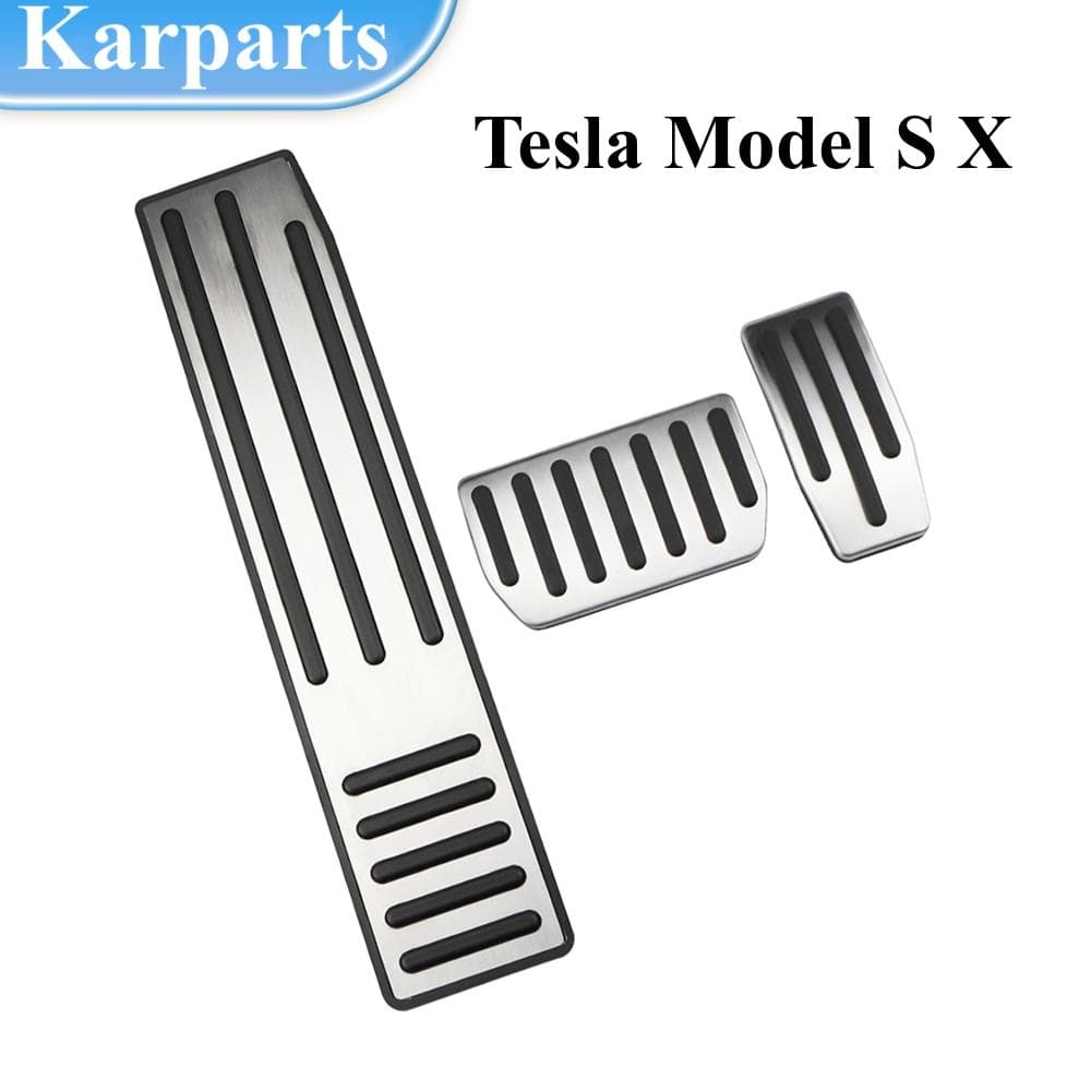 For Tesla Model X Model S Tilbehør Aluminiumslegering Fotpedal Akselerator Gass Drivstoff Bremsepedal Hvilepedaldeksel Bilstyling