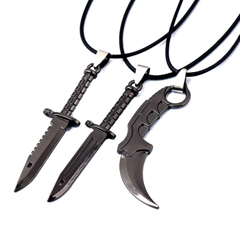 Game M9 Cs Claw Knife Alloy Model Nøkkelring Halskjede Svart