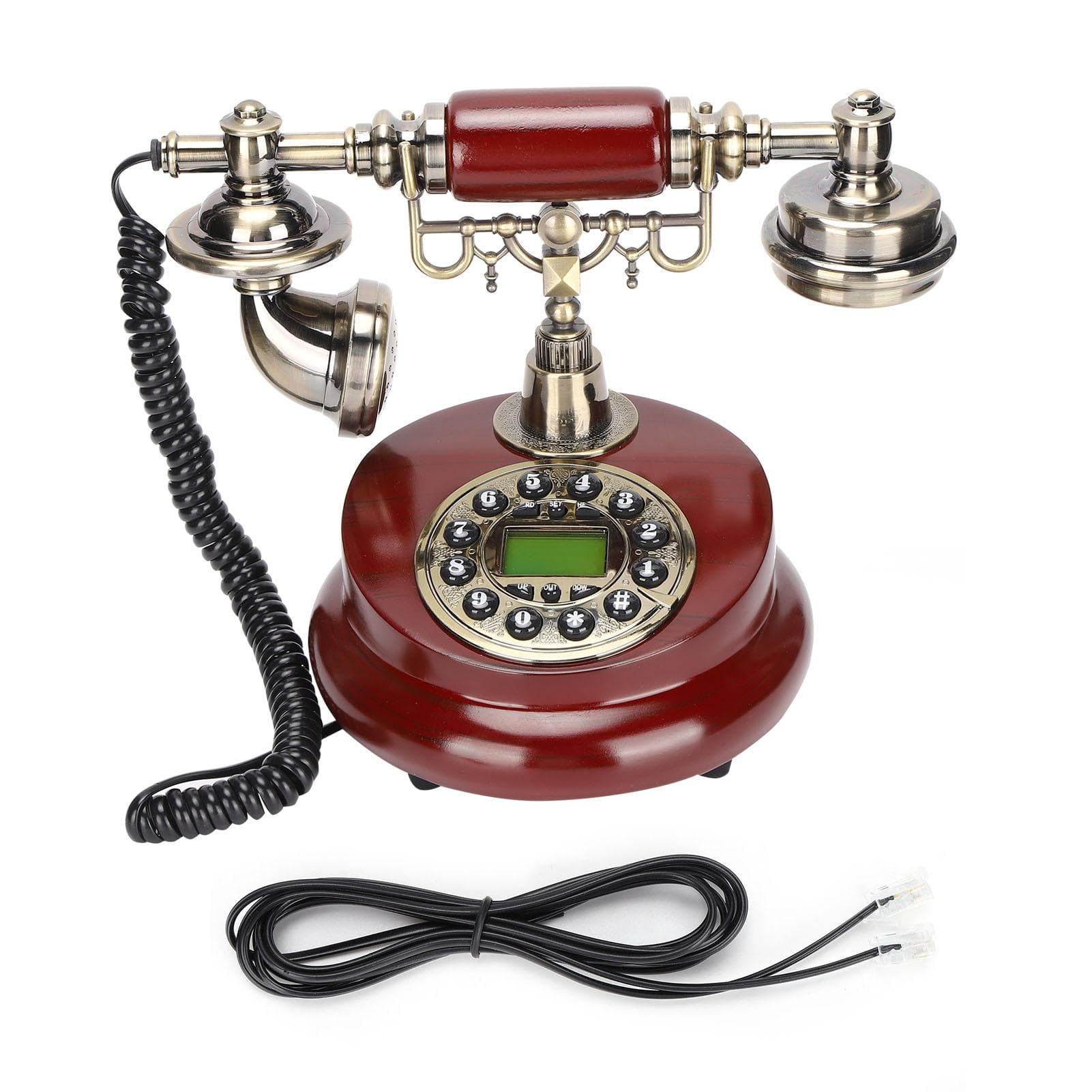 CT-8026 Retro fasttelefon med kablet gammeldags antikk telefon egnet for hjem og kontor