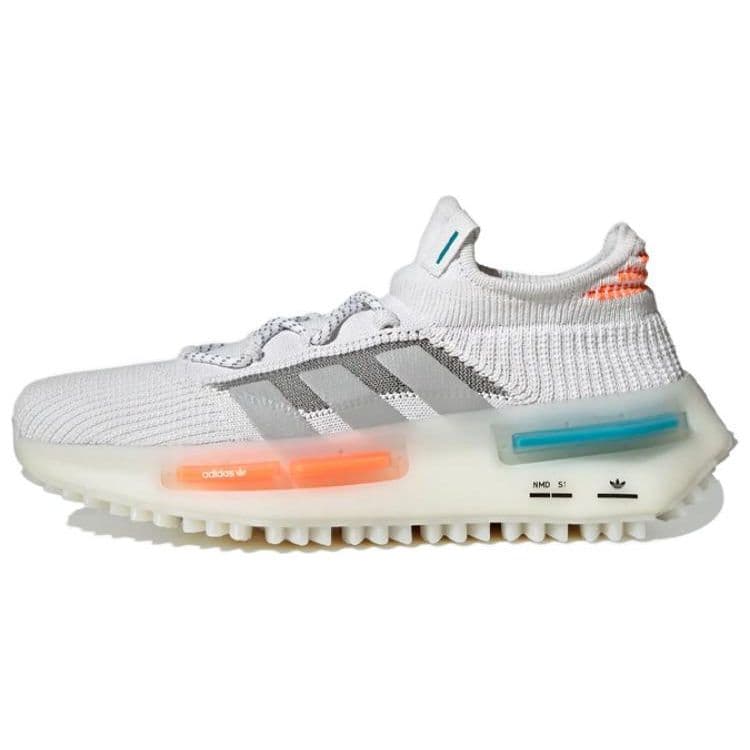 adidas NMD_S1 Hvit Oransje Turkis Unisex Joggesko Sky-Hvit Mgh-Solid-Grå Av-Hvit FZ5707 cm
