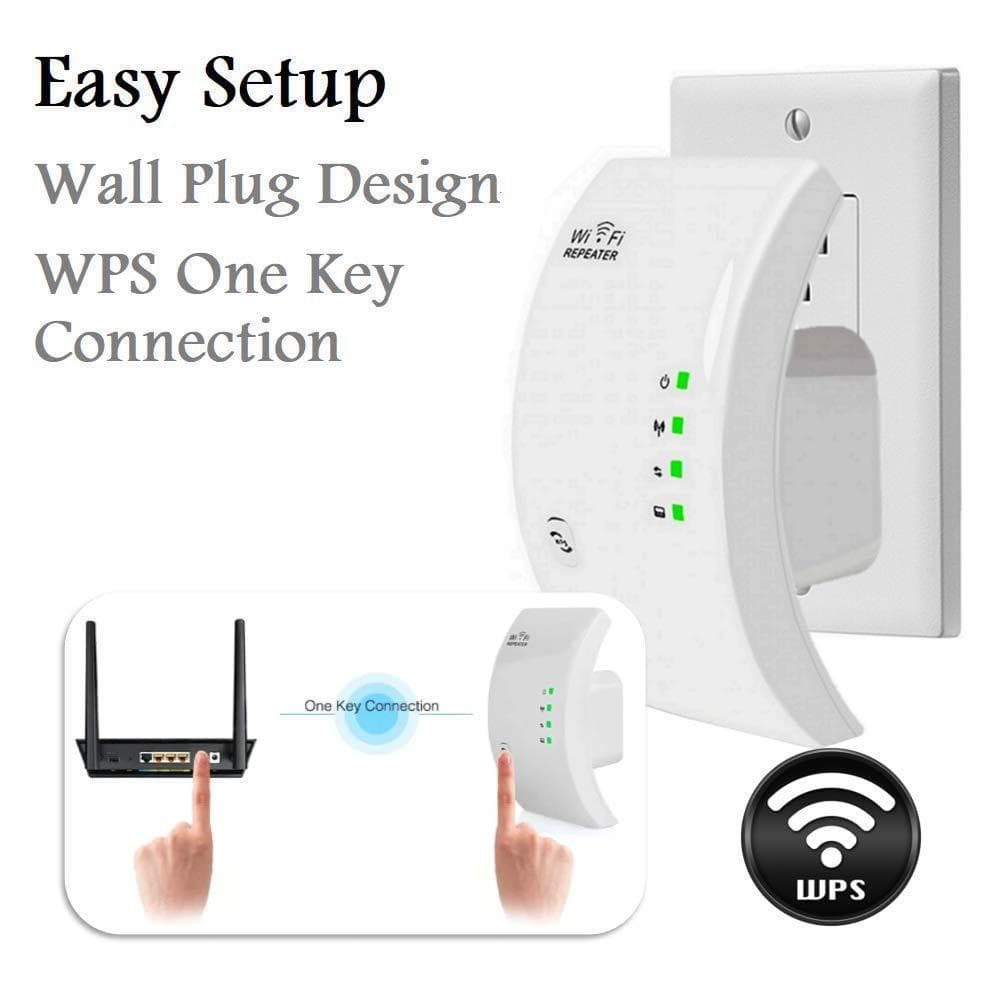 Trådløs WiFi Repeater Wifi Extender Ultraboost Wifi Forsterker Long Range Repiter 300M Wi-Fi Booster Access Point Hvit