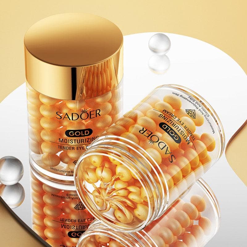 SADOER Golden Eye Cream Hyaluronic Acid Eye Cream Fuktighetsgivende anti-rynke- og anti-aldring øyekrem Blå