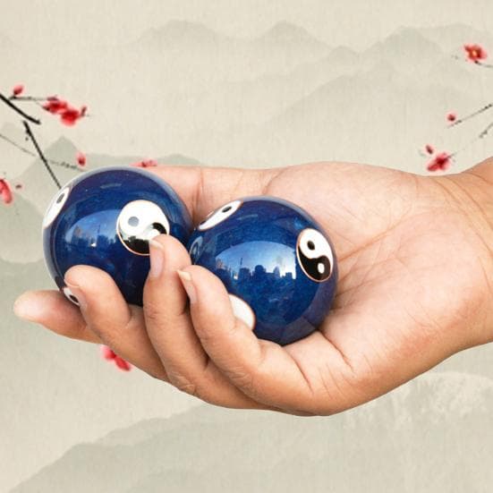 2 stk/par Meditasjonsball Dragon Phoenix Mønster Fingerøvelse Emaljefarge Yin Yang Fitness Håndball til gave Grønn