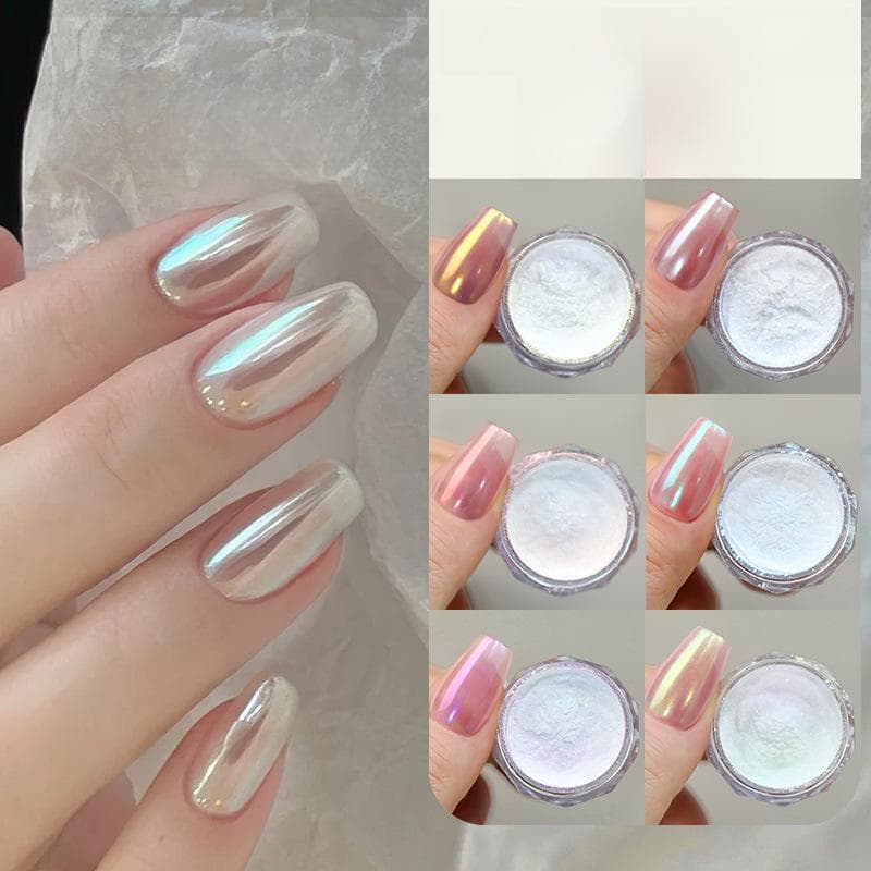 Hailey's Aurora Perle & Champagne Gull Magisk Speil Neglepudder
