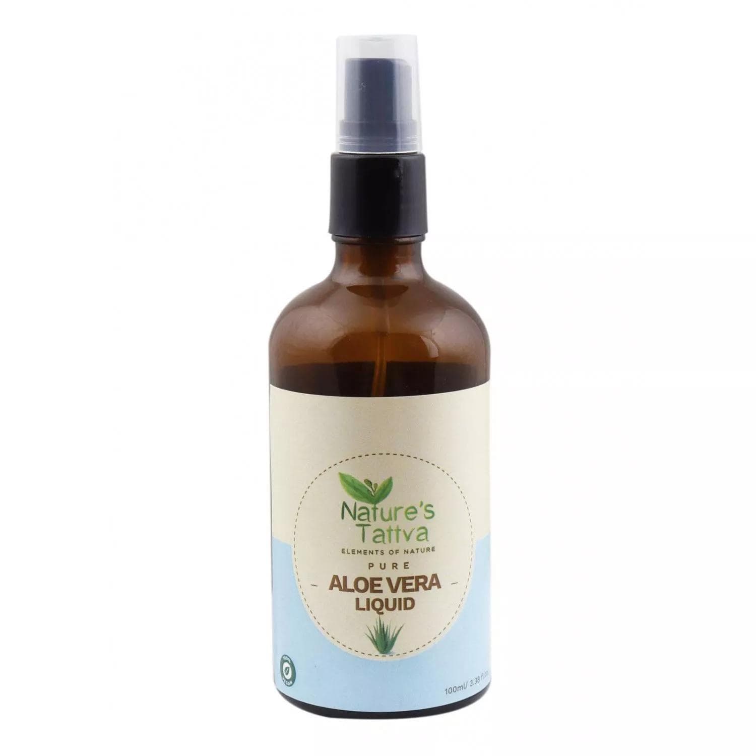 Aloe Vera ekstrakt (100 ml), Pure Aloe Vera Liquid, Nature's Tattva
