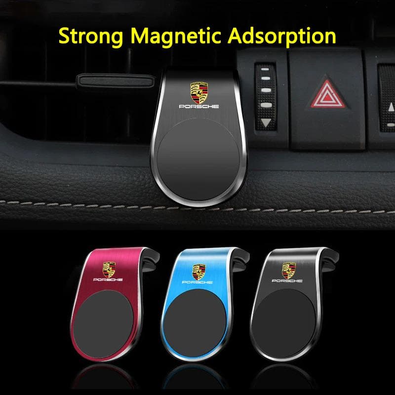 Biltelefonholder Luftuttak Magnetisk Mobiltelefon GPS-stativ For Porsche Cayenne Panamera Macan 911 718 Boxster Cayman 918 Pajun