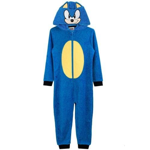 Sonic The Hedgehog 3D sovedress for barn/barn cm Blå