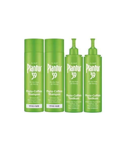 Plantur39 [8-ukers pakke] Plantour 39 Sjampo 250ml For Fint Hår X2 + Tonic 200ml X2