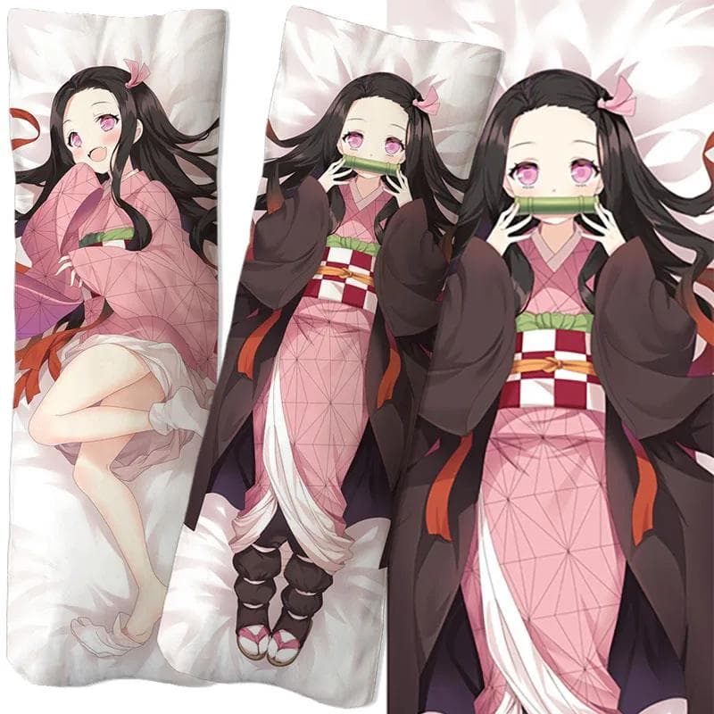 Anime Demon Slayer Kochou Shinobu figur Lik kroppsklem kroppspute putetrekk 2-sidig 3D-utskrift DIY todimensjonal sexy gave