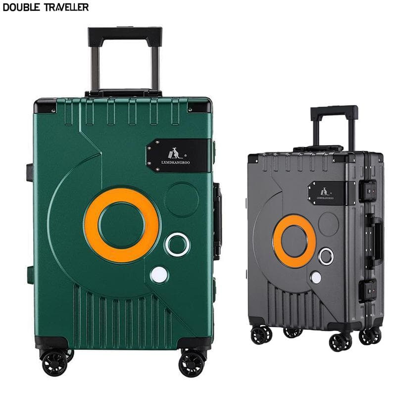 Ny aluminiumsramme Bagasjereise Motevognkoffert Universal Wheel Technology Bagasje Luksus 20'' Bærbare hyttekoffert