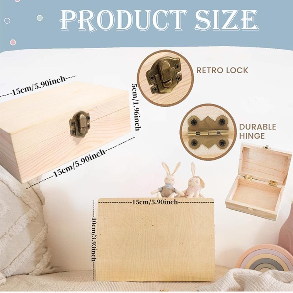 Personlig Babyminneboks Baby 1. Fødselsdagsgave Gaveidé til en dåp eller fødsel Tilpasset Babyminneboks med navn 5.2cm
