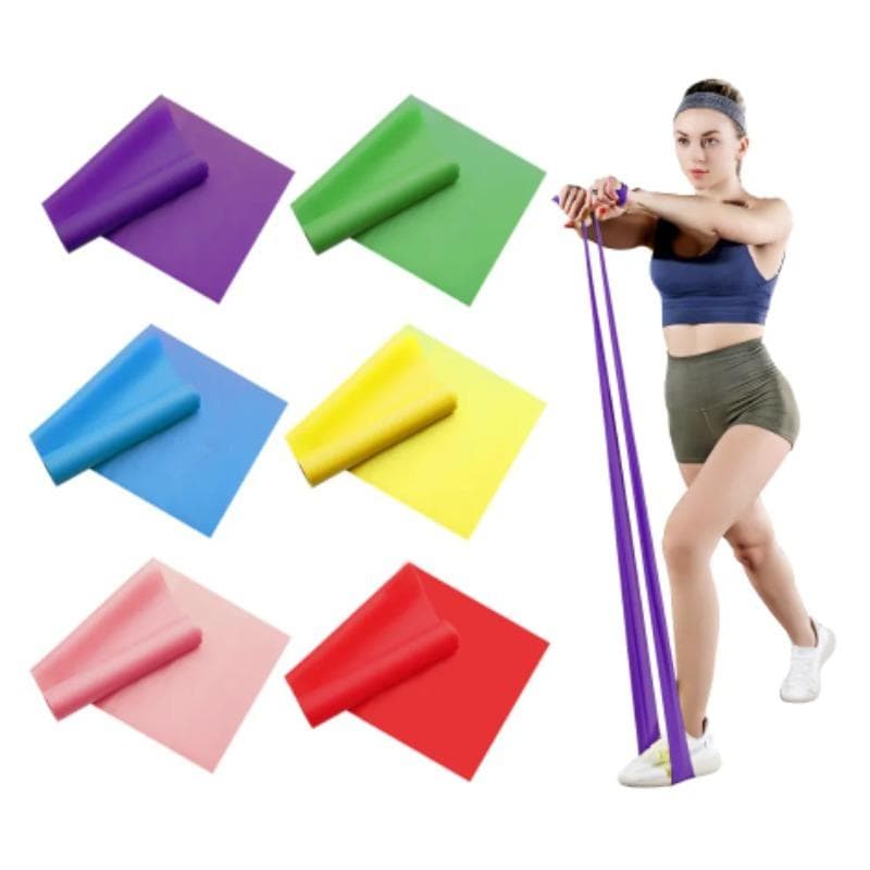 Yoga Pilates Motstandsbånd Langt Trenings Strikkbånd for Fysioterapi Underkropp Hjemmestyrke Elastiske Treningsbånd